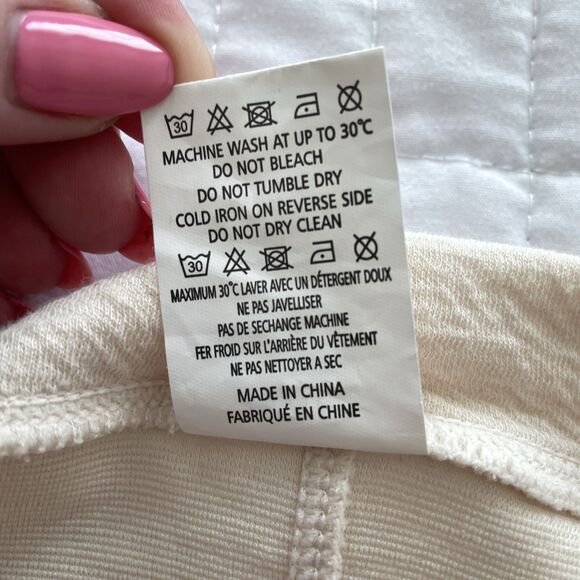 ZYIA Active Drop Shoulder Crew Neck 3/4 Sleeve Textured Cotton Blend Top Size M - Picture 5 of 9